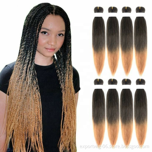 Pre stretched synthetic braiding hair wholesale Pre Stretched Jumbo Yaki Synthetic Crochet Braiding Hair Extension